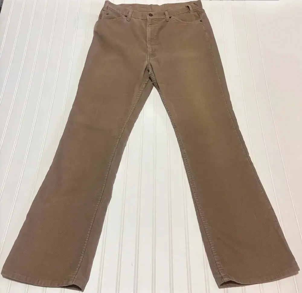 Vintage Levi's White Tab Corduroy Pants Tan Straight Leg